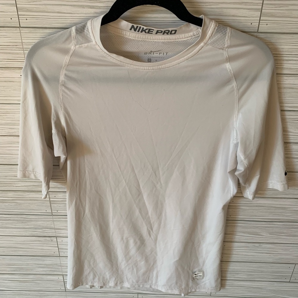 Nike Pro White dry fit Athletic Shirt
